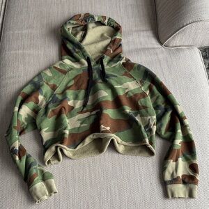 Camouflage Cropped Hoodie perfect condition